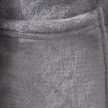 Albornoz de franela COMFORT QUEEN M – 100% poliéster, 230 g/m², gris, cuello tipo chal, con 2 bolsillos, cinturón y colgador
